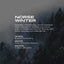 Norse Winter fragrance graphic showing a misty evergreen forest in cool blue-gray tones. Text describes the scent as a cold, resinous winter blend with notes of bergamot, pimento berry, amber, frankincense, opoponax, fir balsam, oak, and leather.