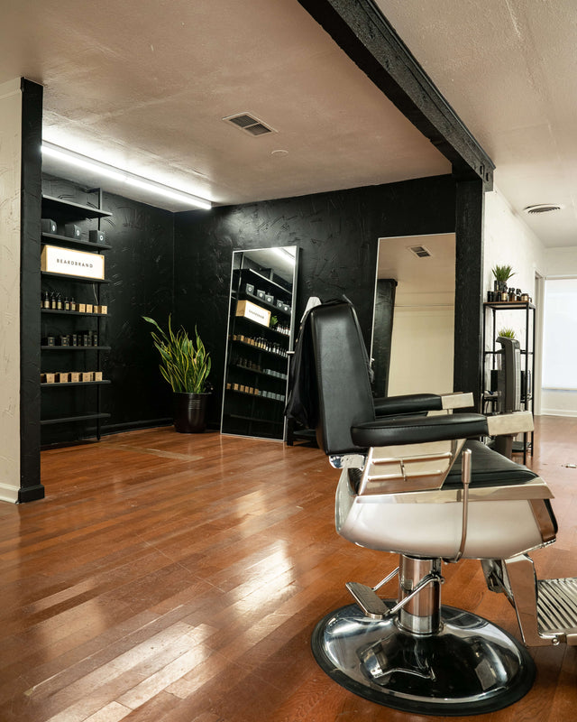 Beardbrand Barbershop interior, barber chair