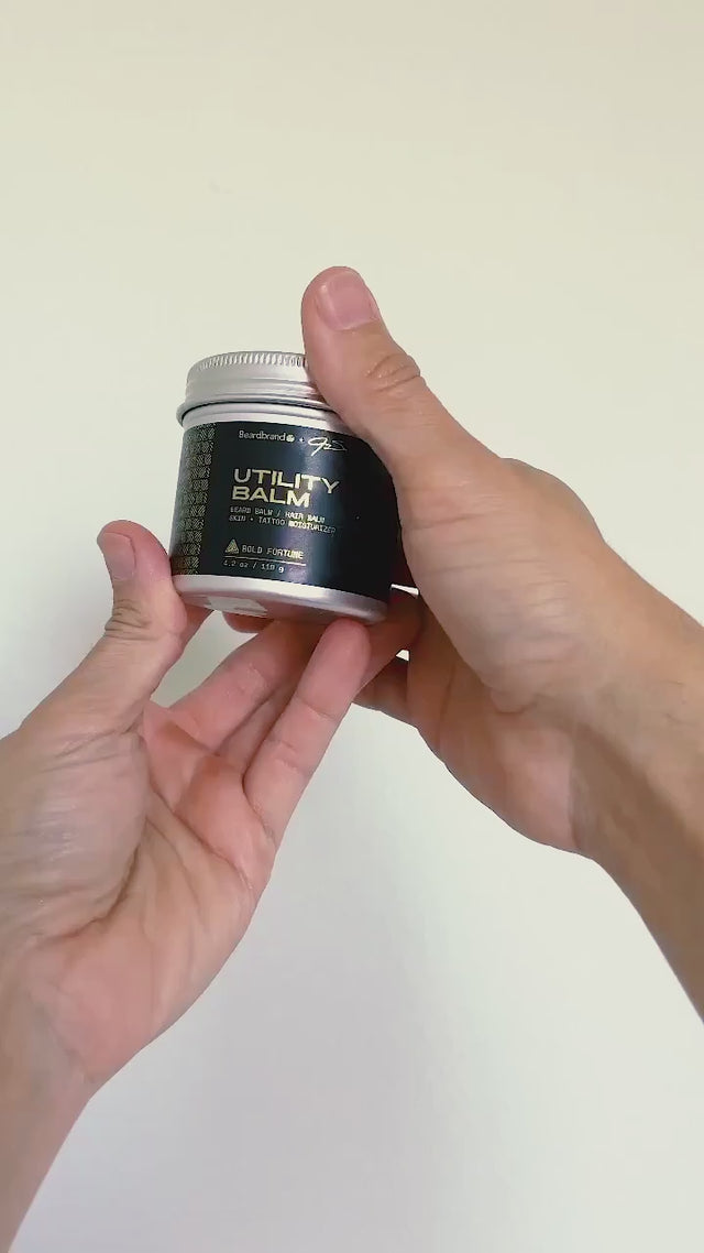 Video demonstrating how to warm Utility Balm by pressing palms together for 5 seconds to melt its crystals.